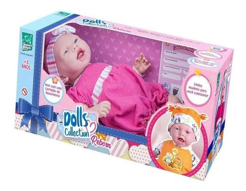 Boneca Dolls Collection Reborn Pink - 457