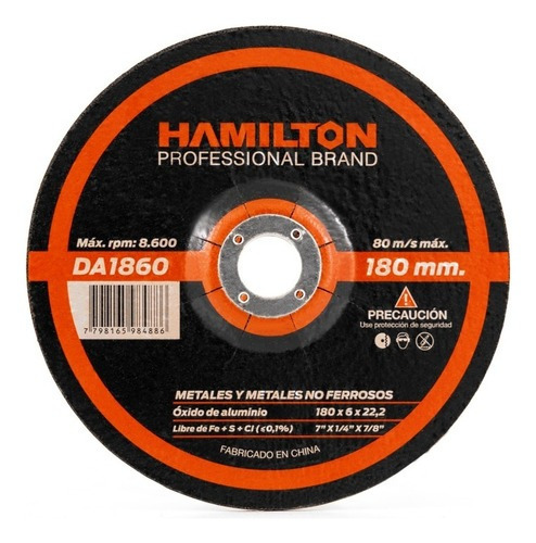 Disco Abrasivo Flap 180mm Grano 60 Hamilton Df1860