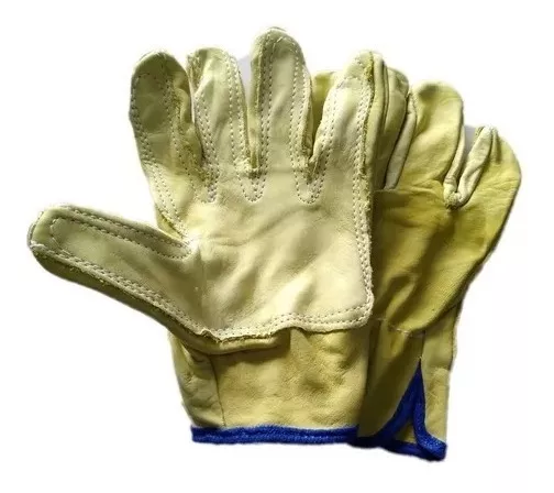  Guantes Protección Carnaza Vaqueta Palma Y Dedos Reforzado