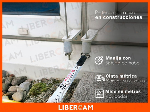 Imagen 5 de 10 de Cinta Metrica Agrimensor 50 Metros Flexible Plegables Manija