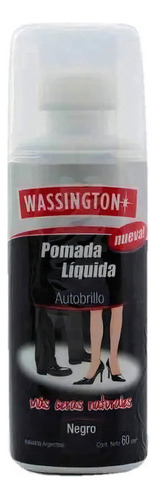 Wassington Pomada Liquida Negro X 60cm3 - Autobrillo Zapatos