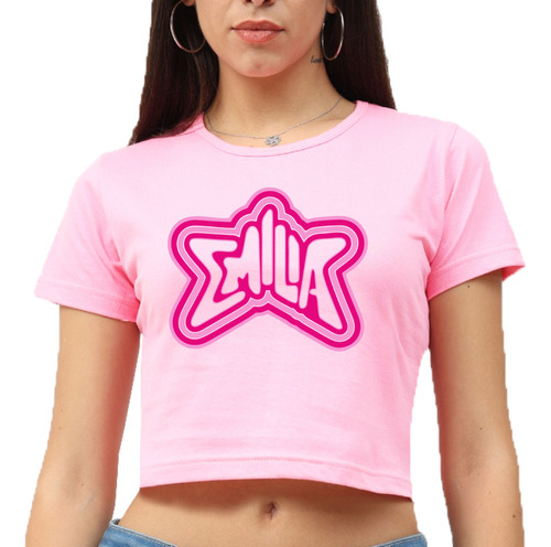 Remera Emilia Mernes Mp3 Corta Crop Aesthetic Cute