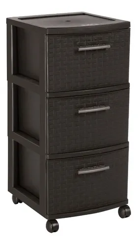 Cajonera Organizador Plastico Cajonero 3 Cajones Rattan Mq