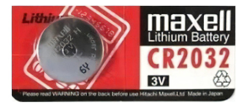 Pila Maxell Lithium Manganese Dioxide CR2032 Botón - 1 unidad