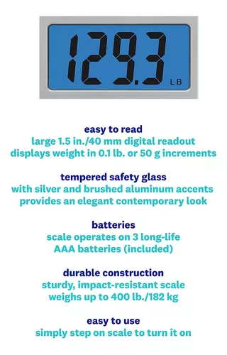 Conair - Báscula digital de baño para peso corporal, báscula digital de  baño en vidrio