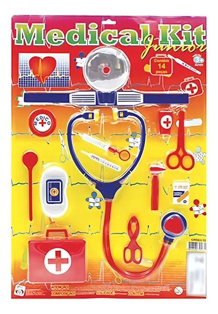 Kit Infantil Medico Enfermagem Brinquedo Faz De Conta