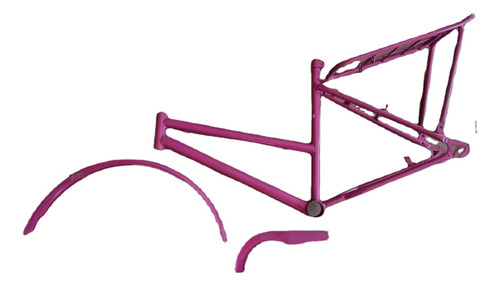 Quadro De Bicicleta Bike Completo Tipo Poty 24 Rosa