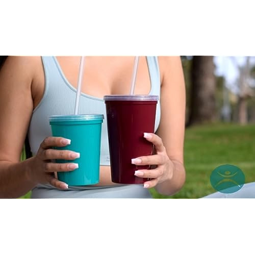 Vasos De Estadio De Plástico Reutilizables De 16 Oz Ta...