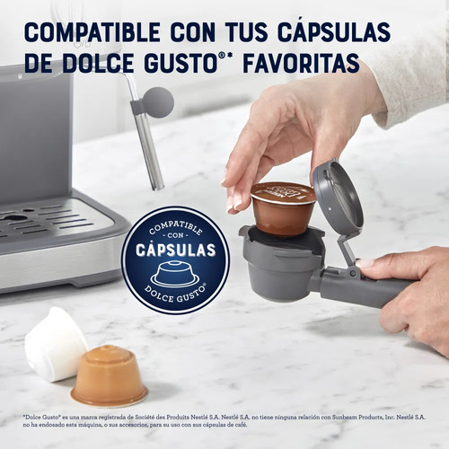 Cafetera Espresso Oster 15 Bares Bvstem5 Plateado