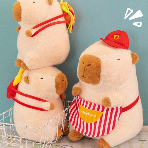 Muñeco De Peluche De Capibara, Juguete De Hamburguesa Y L