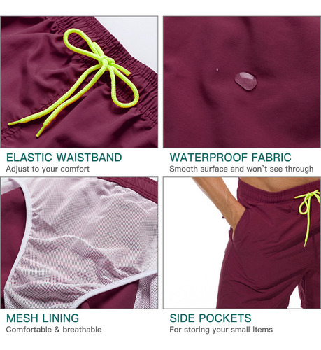 Ee Bañador Secado Rápido For Hombre Con Bolsillos R