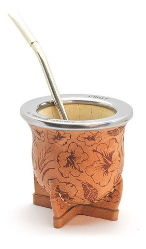 Mate Sur Hibiscus + Bombilla Alpaca - Chilly By Tabaré