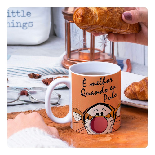 Caneca Tigrão Saltitante 325m Ursinho Pooh Presente Criativo