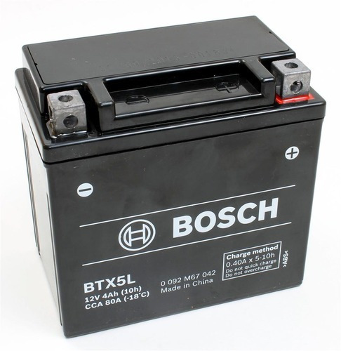 Bateria Moto Bosch Btx5l = Ytx5l 12v4ah 80cca Honda Biz 125