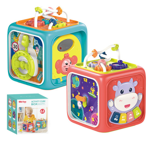 Juguete Montessori Educativo 6 En 1 Cubo Didáctico Para Bebé