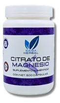 Comprar Citrato De Magnesio Puro Con 500 Cápsulas De 500 Mg C\u002Fu. | Suplemento Alimenticio | Alta Biodisponibilidad | Sin Sabor Saisa Herbal | Apoyo Del Sueño, Energía, Vitalidad