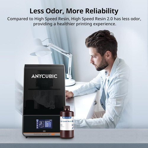 Resina 3d Alta Velocidad Anycubic 2.0 1kg Blanca