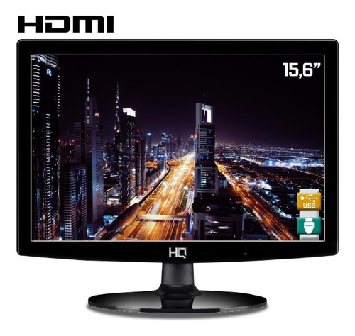 Monitor HQ 15.6HQ-LED 15.4" preto 100V/240V