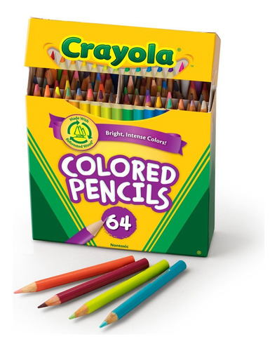 Lápices De Color Cortos Crayola 683364ec00 En Caja X64 Uds