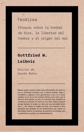 Teodicea - Gottfried Leibniz