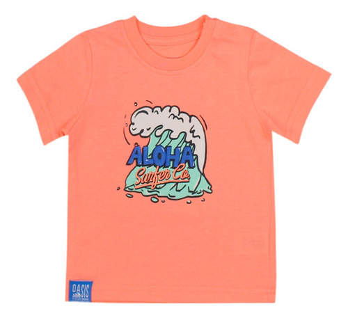 Polera Oasis Salmon Neon Bebé Niño Ficcus