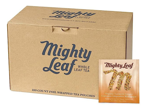 Mighty Leaf Tea Organic Turmeric Ginger (100 Count Foil Wrap