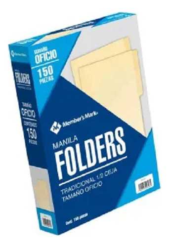 Folder Oficio Member's Mark Crema Con 150 Piezas