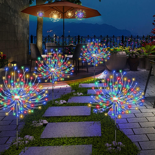 Guirnalda De Fuegos Artificiales Led Solares A Prueba De Agu