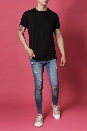 Imagen 2 de 3 de Remera Lisa Basica Gamuzada Hombre No End 36208