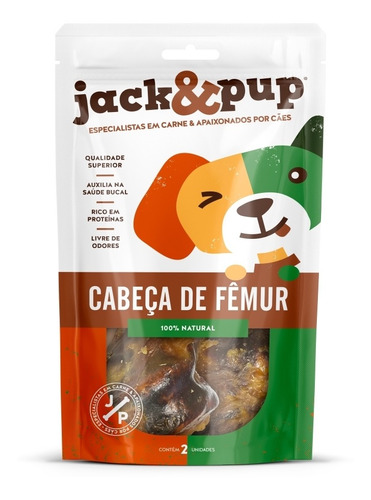 Petisco Jack & Pup Natural Cabeça De Fêmur 2un P Cães 