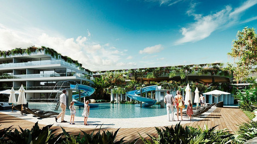 Estudio De Lujo En Venta En Playacar, 4 Albercas, Area Para