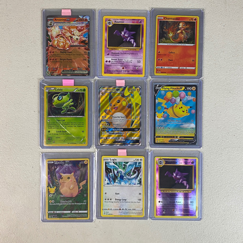 Lote 9 Cartas Pokemon Tcg Pikachu Base Set Haunter Lote 3