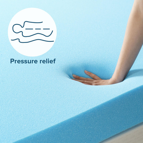 Cubrecolchón De Espuma Viscoelástica 7.5 Cm Gel Refrescante