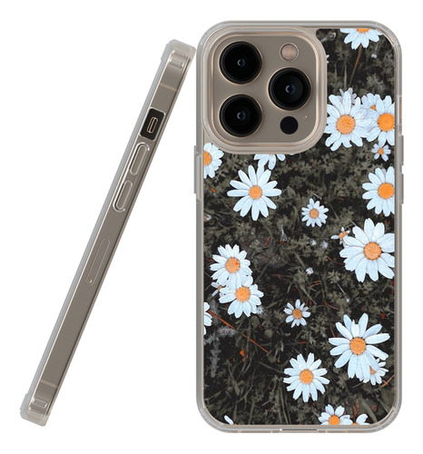 Funda Transparente Para iPhone  De Girasoles Mar Mujer )