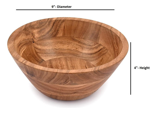 Ensaladera Samhita De Madera De Acacia