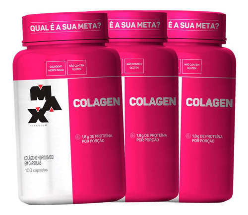 Combo Colágeno Hidrolisado - 300 Capsulas - Max Titanium