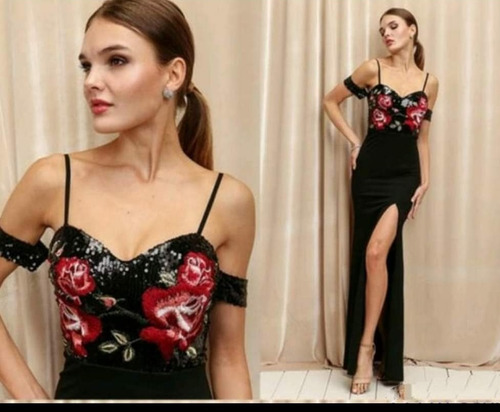 Hermoso Y Elegante Vestido Negro Para Dama 