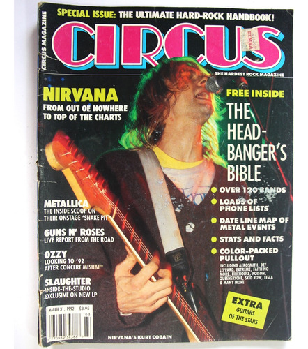 Gusanobass Revista Circus Mar 1992 Nirvana Metallica Ozzy Gu