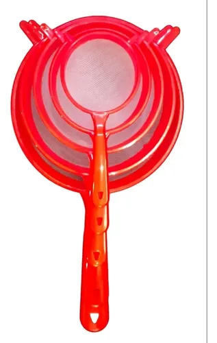 comprar Set De Cernidor 5 Cernidores Con Mango Color Rojo. Tamizador