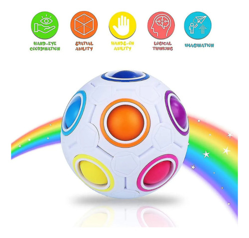 Cubo Magico Yj Bola Arcoiris Puzzle Juego De Ingenio