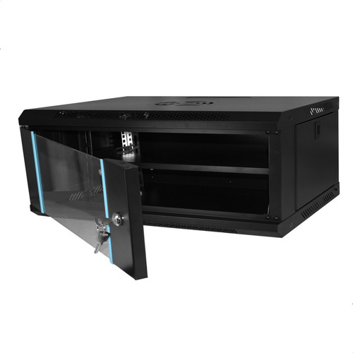 Imagen 5 de 7 de Rack Mural 4 Unidades Minirack Switch Para Pared + Bandeja