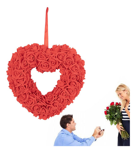 Corona De Flores En Forma De Corazón Decoración De Coronas D