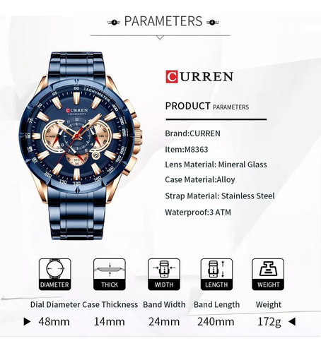 F Reloj De Hombre Actual Plateado/dorado Technos 8363