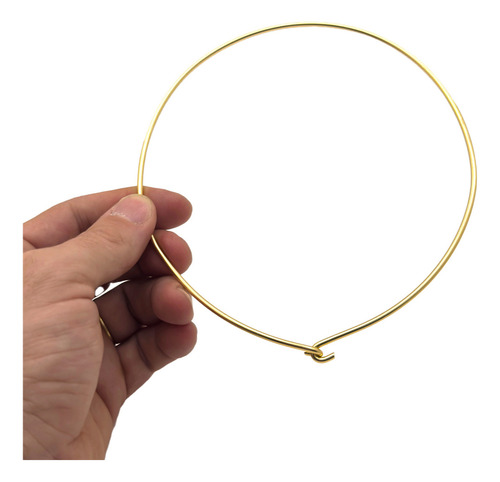 Colar Aro Choker Dourado Elegante - Estilo E Sofisticação