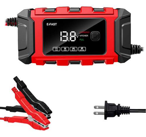 Cargador De Batería E-fast 12v/6a Mantenedor Automático Por