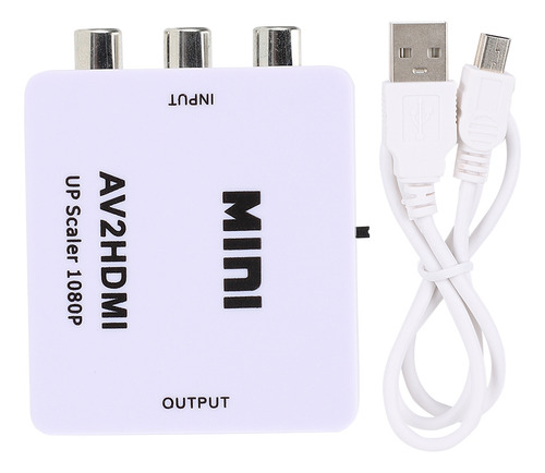 Mini Av A Converter De Vídeo Hd Con Alimentación Usb De 1080