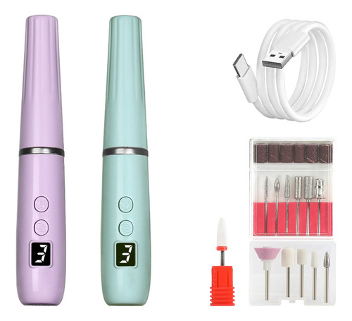 Lima De Uñas Eléctrica Portátil P8, Taladro De Uñas Inalámbr