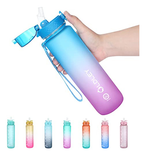 32 Oz Motivational Water Bottle With Times To Drink 394zz