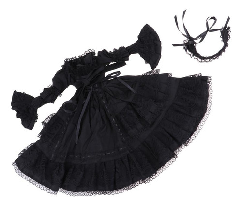 Kit De Ropa De Y Diadema De Encaje Gótico Hecho Para 1/3
