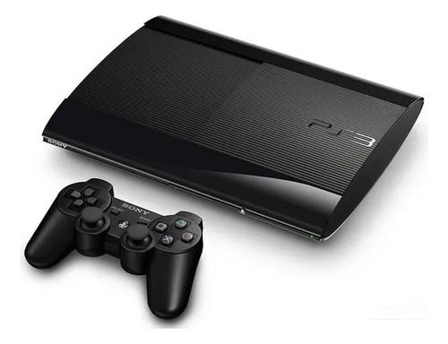 Playstation 3 Slim/super Slim 500gb Hen + Dos Joysticks Negro (Reacondicionado)